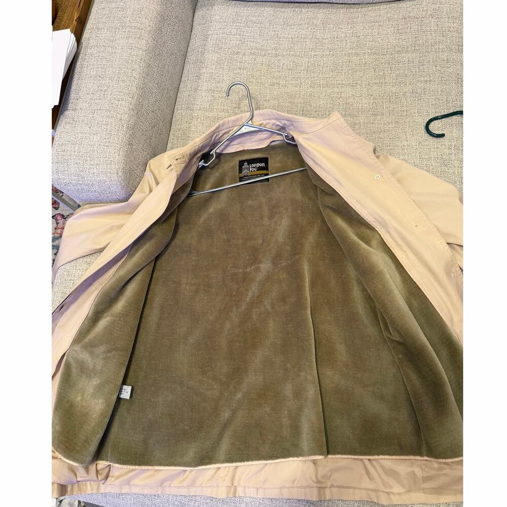 Vintage London Fog Womens 12 Reg Tan Raincoat Removable Liner Khaki Coat - Picture 12 of 15